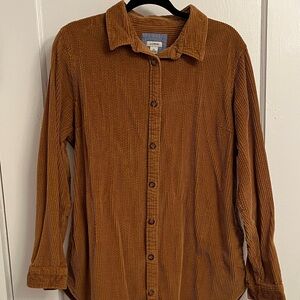L.L. Bean Camel Corduroy Shacket - Women’s Large